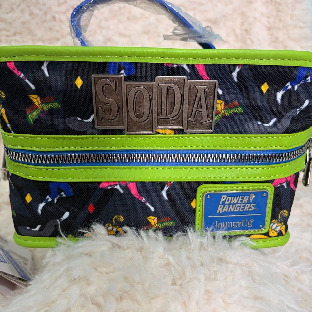 Loungefly Funko Power Rangers Soda Cooler Crossbody Bag Purse Hardtag ( No Cans)